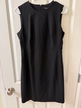 Theory Black Sleeveless Shift Dress